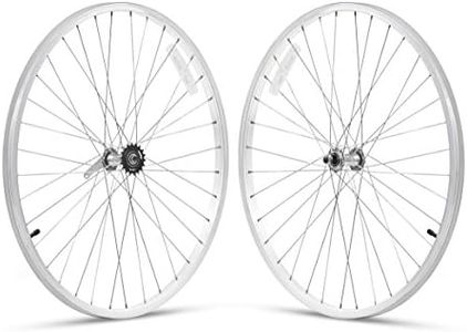 Firmstrong 1-Speed Beach Cruiser Bicycle Wheelset, Front/Rear, White, 26"