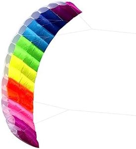 Tignapoo Colorful Double Flying Line Wing Stunt Power Kite - Soft Giant Sports Beach Kite (1/1.4/2/2.7m)