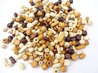 100 Or 200 - Wooden Mixed Size & Shape Wood Beads Craft Jewellery Dolls Hair Braiding - Pack Size: 100 Beads