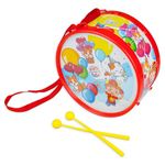 Ratna's Rhythm Musical Drum Senior Kids Musical Drum Set with 2 Sticks & Hanging Strap, Colorful Animal Designs, Educational Toy for Kids 3+ Years