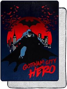 Northwest DC - Batman Silk Touch Sherpa Throw Blanket, 60" x 80", Gotham City Hero