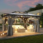 Aoxun 12'x14' Hardtop Gazebo, Alumi