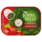 John West Sardines Skinless & Boneless in Tomato Sauce (95g) - Pack of 6