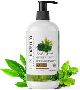 LUXURIOUM Green tea antioxidant moisturising Refreshing Relaxing Body Wash with Pepper Mint Extract 300ML| Sulphate & Paraben Free | Men and Women | Antibacterial & Anti Fungal | Long Lasting Fragrance