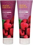 Desert Essence Red Raspberry Shampoo and Conditioner Bundle With Aloe Leaf Juice, Jojoba, Vitamin B-5 and Shea Butter, 240ml and 240ml Each