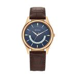 Titan Lagan Blue Dial Analog Leather Strap Watch for Men-NS1713WL01