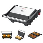 INASLA 1000W Sandwich Maker|Non-Stick Coated Plated|Scratch Resistance|180° Open Sandwich Griller|Dual Safety with Thermostat & Fuse|Cool Touch Handle|Easy To Clean, Regular Bread Slice2,Grill Master