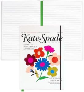 kate spade new york Take Note XL Notebook Journal, Vegan Leather Hardcover Journal, Diary Includes 168 Lined Pages, 11" x 7" Writing Pad, Magazine