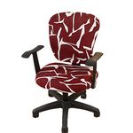 wonderfulwu Stretch Chair Covers Spandex Office Computer Chair Cover Removable Washable Rotate Swivel Chair Protective Covers