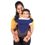 Eliott - 4 In 1 Baby Carrier Bag For 0 to 3 Year Baby | Baby Carry Bag | Adjustable New-Born to Toddler Baby Carrier - Ergonomic Baby Product for New Born - Mom and Infant Travel Accessory - New Born Gifts Boy Girl - Blue