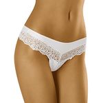 Wolbar Women's Sexy Shorts-Thongs Lace Low Waist Panties Briefs WB409, White,L