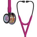 3M Littmann Cardiology IV Diagnostic Stethoscope, 6241, More Than 2X as Loud*, Weighs Less**, Stainless Steel High Polish Rainbow-Finish Chestpiece, 69 cm (27") Raspberry Tube, Smoke Stem