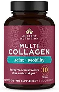Ancient Nutrition Collagen Pills for Joint Support, Multi Collagen Capsules 45 Ct, Joint + Mobility, Supports Joints, Skin & Nails, Exercise Recovery, Paleo and Keto Friendly, Gluten Free