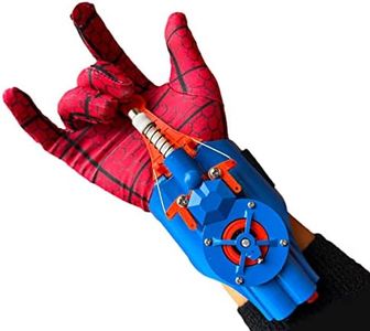 SUIZU Web Shooters, Spider Silk Launcher for Kids - USB Charging, Rope Launcher - Can Grab Small Objects, Super Hero Wrist Toy Cosplay Bracers Accessories (Red)