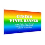 Personalised Vinyl Banners and Signs for Business Event Outdoor Personalized Banner with Logo Image Text Custom Banner Decoration for Birthday Party Festival Wedding Event - 9'x9' (274x274cm)