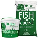 Elixir Gardens Fish, Blood and Bone Organic-Based Fertiliser | 500g Bucket | Treats over 7sqm