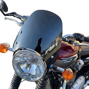 Lorababer Motorcycle Flyscreen Windscreens Pare-brise Compatible with T-riumph Bonneville T100 T120 Wind Deflectors Windshield Windscreen T 100 T 120 Accessories (Smoke)