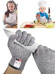 Cut Resistant Kitchen Gloves High Performance Level 5 Protection, Cut Resistant Protective Gloves for Safety, for Cooking, Cutting or Slicing, Food Grade, For Child, Kids, Boy,girl(XXXS 3-5 year olds)