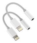 Iphone AUX Adapter for Headphone Dongle Jack(2pack)Lightning to 3.5mm Splitter Cable Apple MFI Certified Audio Cord Adaptador Para Music Earphone Earbud Converter for 13 12 11 Pro X 7 8 Plus Mini Ipad