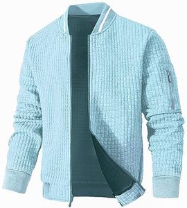 SAVKOOV Mens Lightweight Jacket Casual Bomber Jacket Varsity Coat