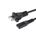 axGear 2-Prong AC Power Cord Cable for Laptop Notebook Adapter US Plug 6Ft UL Listed