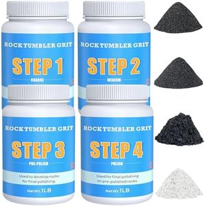 Rock Tumbler Grit and Polish Refill Kit - 6 Pounds. Value Pack for Polishing, Ideal for Up to 40 lbs. of Rocks, 4-Step Tumbling Media Kit, Compatible with Any Rock Polisher, More Grits, Better Result