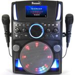 Mr Entertainer Groovebox Bluetooth CDG Karaoke Machine. Built in Screen & Disco Lights. Includes Songs & Microphones (Wired Microphones + 200 Songs)