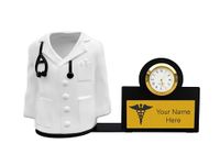 Savri Personalized Doctor Apron/Coat Inside Pen Stand With Watch&Name Plate | Best For Doctors/Medical Aspirants | Size- 5X8In | Material-Fiber | White