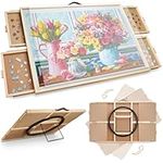 ALL4JIG 2000 Pieces 2-in-1 Tilting & Rotating Puzzle Board, 40.1" x 28.5"Adjustable Angle Puzzle Board with 4 Drawers & Clear Protective Cover, Birthday Gift for mom