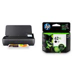 HP OfficeJet 250 All-in-One Mobile Printer with HP 62XL Black Ink Cartridge (C2P05AN)