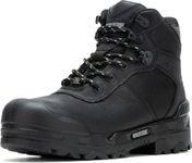 WOLVERINE Warrior, Men's, Comp Toe, EH, PR, WP/Insulated, 6 Inch Boot, Black, 7