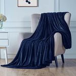 Walensee Fleece Blanket Plush Throw Fuzzy Lightweight (XL-Twin Size 66x90 Navy Blue) Super Soft Microfiber Flannel Blankets for Couch, Bed, Sofa Ultra Luxurious Warm and Cozy for All Seasons