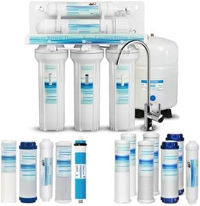 Geekpure 5-Stage Reverse Osmosis RO Drinking Water Filter System with Extra 7 Filters