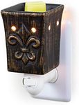 Dawhud Direct Wall Plug-in Wax Warmer for Scented Wax, Ceramic Fleur-de-lis Electric Home Fragrance Warmer for Essential Oils, Candle Wax Melts and Tarts, Scentsy Warmer Night Light