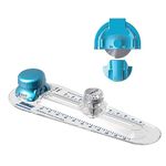 TrueCut 360 Degree Precision Rotary Circle Cutter with Center Pin and Marking for Precise 2 to 12 inch Circle Cutting Preventing Wrinkle in Fabric for Sewing, Quilting, Crafting, Leather Projects with Extra Replacement Blade