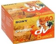 Sony DVM60PRRJ Premium MiniDV 60min Camera Tape 5 Pack