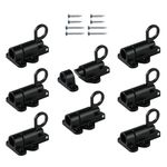 8PCS Self-Closing Latch - Spring Door Lock - Door Latch - Security Automatic Window Gate Lock - Spring Load Bolt Latch(8Black)