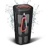 TREBLAB FX100 Waterproof Rugged Portable Bluetooth Speaker - Shockproof, for Outdoors in All Weather, Loud, FM Mode, Portable Wireless Speaker for Travel, Golf Cart, Bike (Renewed)