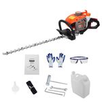 HshDUti Petrol Hedge Trimmer Gas Powered 2 Cycle Gas Hedge Trimmer 26CC Cordless Hedge Trimmer 24-Inch Dual Sided Lightweight Hedge Trimmer Petrol Brush Cutters Gas Powered Garden Tools Orange