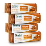 Himalaya Botanique Whitening Antiplaque Toothpaste with Turmeric + Coconut Oil for Brighter Teeth, Mint Flavor, Fluoride-Free, Vegan, Gluten Free & SLS-Free, 113 g (4 oz), 4 Pack