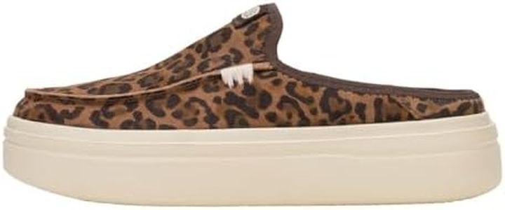 HEYDUDE Austin Lift Classic Brown Leopard Size 8, Women’s Shoes, Slip-on Mules, Comfortable & Light-Weight