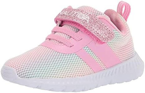 Nautica Kids Girls Boys Fashion Sneaker Athletic Running Shoe with Stap for Toddler and Little Kids-Towhee-Rainbow Sparkle-10