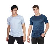 Big Button Mens Dynamic Dry Fit Gym Sports Tshirt