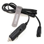 SZRMCC Car Cigarette Lighter to 12V DC 2 Pin Lead Plug Power Supply Cable for Portable Car Cooler Cool Box Mini Fridge