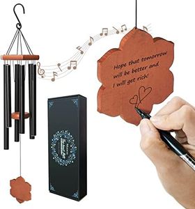 Wind Chimes Outdoor Clearance Deep Tone, 32" Thick Aluminum Tube Fixed Tone Wind Chime with Writable Pendant for Outdoor Gardens, Balconies, Corridors and Room Windows