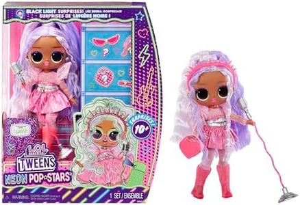 L.O.L. Surprise! Tweens Neon Pop Stars - Kitty K - 1 Fashion Doll, with Backlight Surprises and 10+ Pop Star Fashions and Accessories Including Retro Mic Stand, Ideal Present for Kids Ages 4+