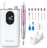 MelodySusie Professional Clip-On High-Efficiency Cordless Nail Drill,MM400D 35000RPM Rechargeable E-File with Gem-Cut Design and Lightweight Handpiece for All Manicure Shaping, Gel Removal & Salon Use