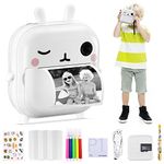 Kids Camera Instant Print, PaNt 2.4 Inch IPS Screen,48 Million Pixels Dual Lens Digital Instant Camera 200DPI Printing Resolution Instant Camera Gifts With Full Accessories