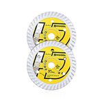 HIGHDRIL Tile Diamond Blade,2pcs 3In/75mm x Arbor 3/8Inch/10mm Turbo Blade for Ceramic,Hard Porcelain,Glazed Tiles Marble Dry Cutting disc（10MM Arbor）