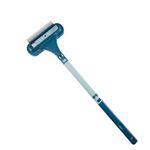 Epsilon 3 in 1 Window Screen Mesh Cleaning Brush with Long Handle Dust Scraper Window Groove Frame Cleaning Brush and Dust Cleaning Brush for Window Cleaner Tool for All Corners Edges Gaps (Blue)